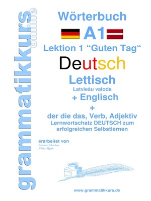 cover image of Wörterbuch Deutsch--Lettisch--Englisch Niveau A1
